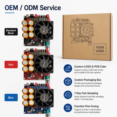 600W+600W 듀얼 TPA3255 앰프 보드 팬 냉각 클래스 D 스테레오 앰프 보드 DC18-50V
