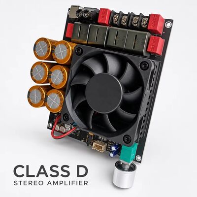 600W+600W 듀얼 TPA3255 앰프 보드 팬 냉각 클래스 D 스테레오 앰프 보드 DC18-50V