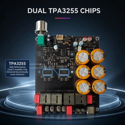 600W+600W 듀얼 TPA3255 앰프 보드 팬 냉각 클래스 D 스테레오 앰프 보드 DC18-50V