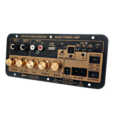 D50 증폭기 보드 광학 오디오 블루투스 AMP USB FM 라디오 TF 플레이어 DIY 오디오 서브우퍼 자동차