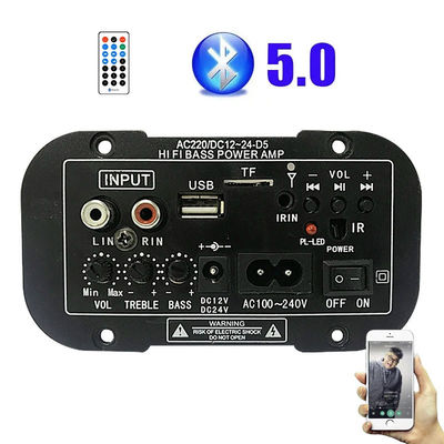 블루투스 5.0 FM 라디오 전력 증폭장치 100W 전력 가정 및 자동차 오디오