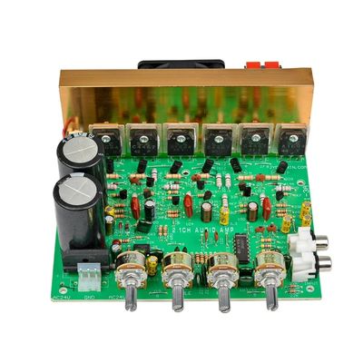 홈시어터용 듀얼 AC18-24V 입력 및 3*80W 피크 출력을 갖춘 240W 고출력 서브우퍼 증폭기 보드