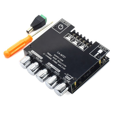 MT21 2.1 채널 서브우퍼 앰프 모듈 5.0BT 12V 24V 2*50W+100W 파워 홈용 스피커 시스템 플라스틱 보드