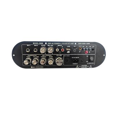 D800 프로 DJ/카라오케 블루투스 디지털 증폭장치 2.0 채널 12V 재충전 가능한 서브우퍼