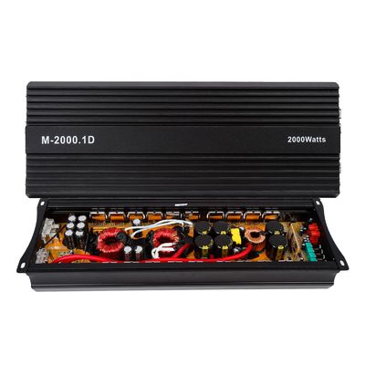고출력 12V 2000W 카 오디오 파워 앰프 2000와트 모노 클래스 D 서브우퍼 크로스오버 포함