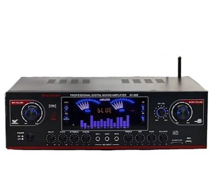 AV-888 7.1 채널 2000W 고전력 가정 극장 카라오케 증폭기 스피커 듀얼 루프 12 튜브 내구성 금속으로 만들어졌습니다