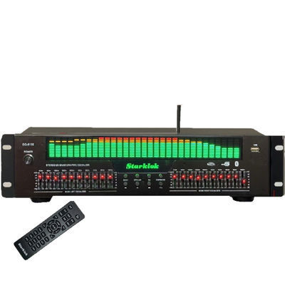 EQ-8100 프로페셔널 하이파이 프리앰프 플레이어 BT 5.4 광학 동축 디지털 오디오 디코더 20 밴드 이퀄라이저 광섬유 장비