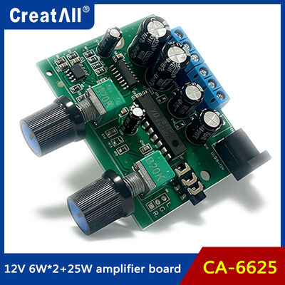 CA-6625 12V 전원 공급 장치가 있는 2.1 채널 초중량 저음 디지털 앰프 보드 모듈 (DIY 오디오 프로젝트용)